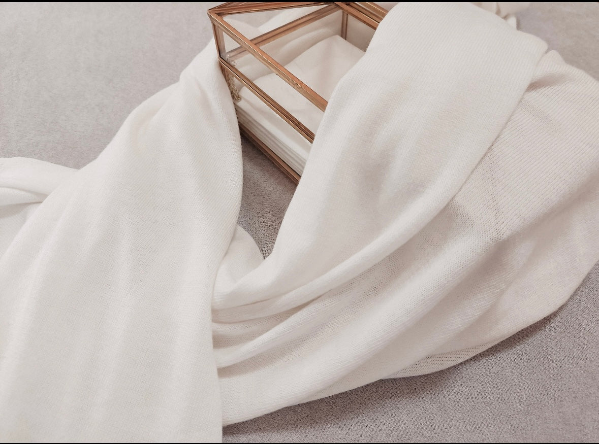 Stola sposa in cashmere avorio