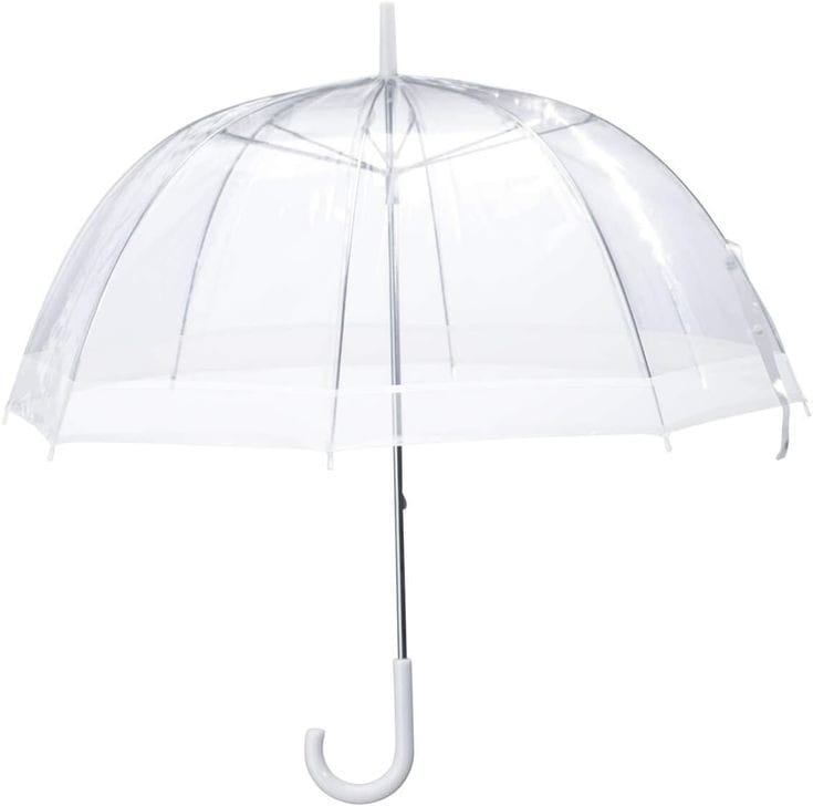 Ombrello da sposa trasparente